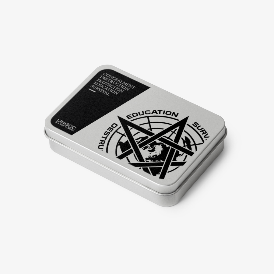 Silver Hinged Tin Box (Small)